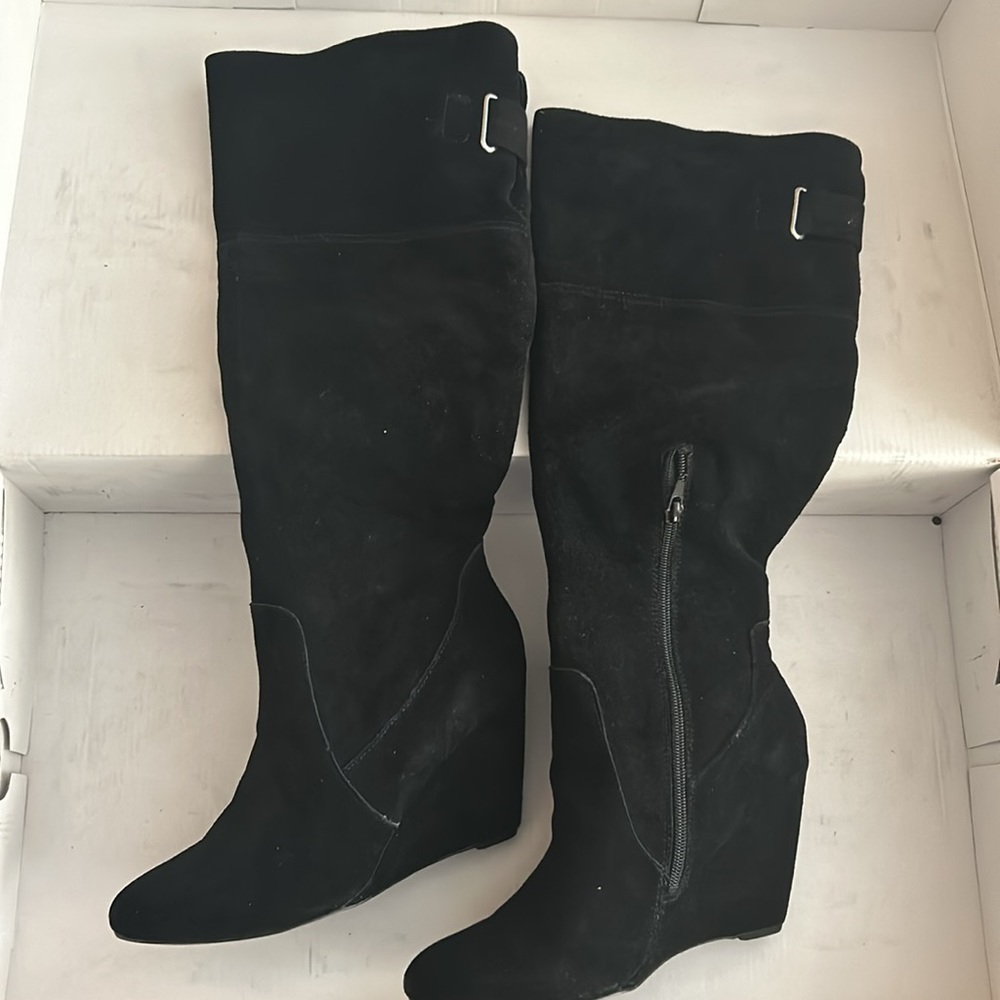 NWB Nine West Olisha Suede Knee High Boots - Picture 3 of 4